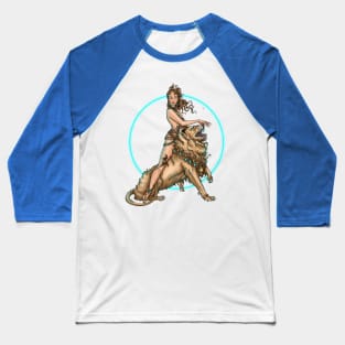 Leo Lion Strength Baseball T-Shirt